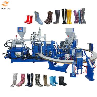 HM-618-2C Rotary Automatic PVC Rain Boots Injection Molding Machine