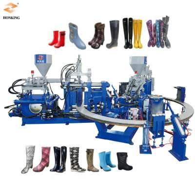 Rotary Double PVC/TPU Safety Rainboots Gumboots Moulding Machine